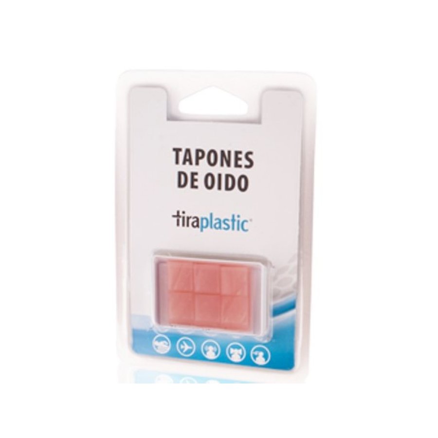 Tapones oídos silicona TIRAPLASTIC pack 6 unidades