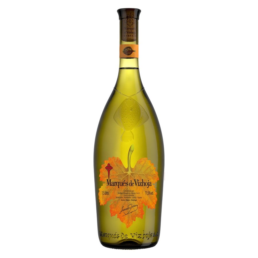 Vino blanco de mesa MARQUES DE VIZHOJA botella magnum 1,5 l