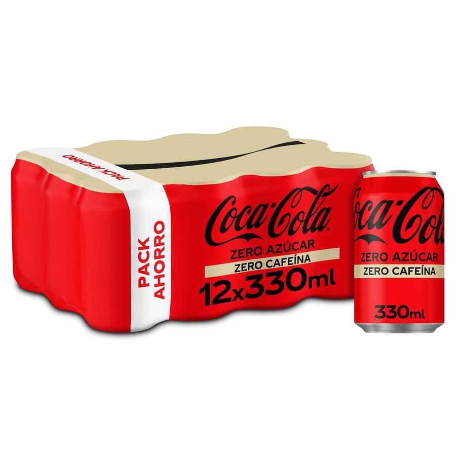 Refresco COCA-COLA Zero Zero lata pack 12x33 cl