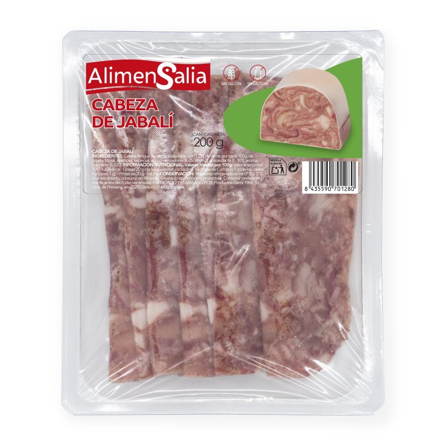 Cabeza jabalí ALIMENSALIA 200 g