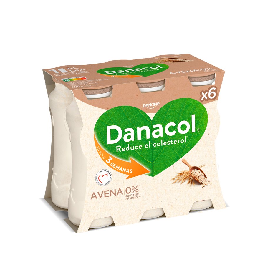 Leche fermentada líquida DANACOL DANONE avena pack 6x100 g