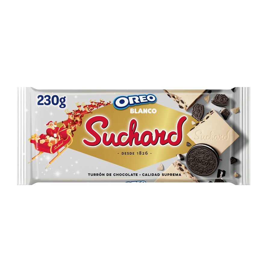 Turrón SUCHARD chocolate blanco con Oreo 230 g