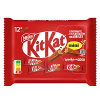 Chocolatinas NESTLE KIT KAT mini choco leite 12 unidades 200 g