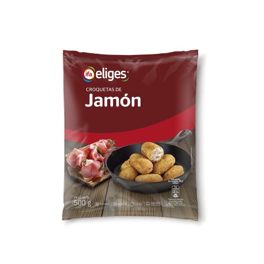 Croquetas congeladas IFA ELIGES de jamón bolsa 500 g
