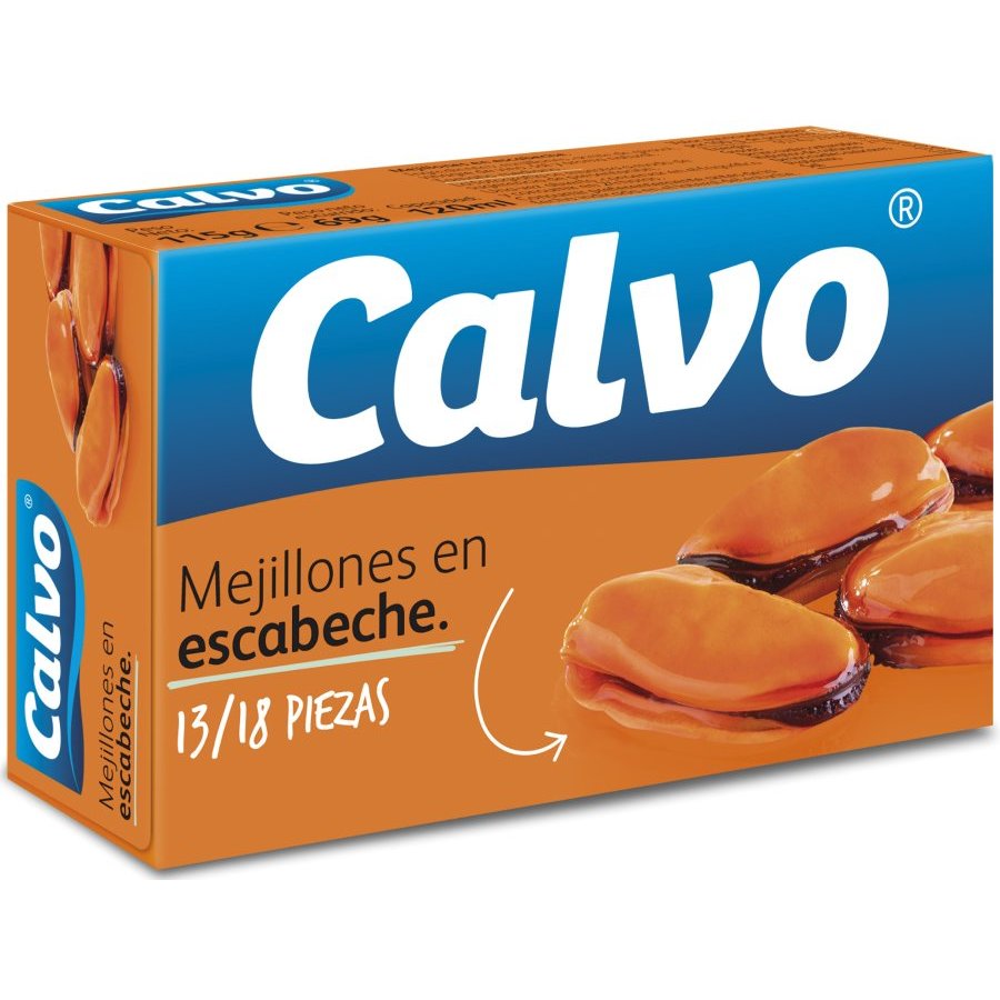 Imagen de Mejillones CALVO en escabeche 13/18 115 g pn