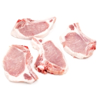 Costeletas frescas de lombo de porco ibérico quilo