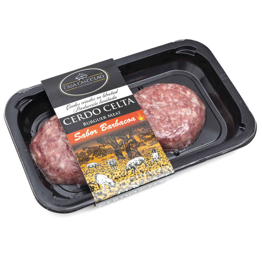 Burger meat cerdo celta CASA CASTELAO barbacoa 2x100 g