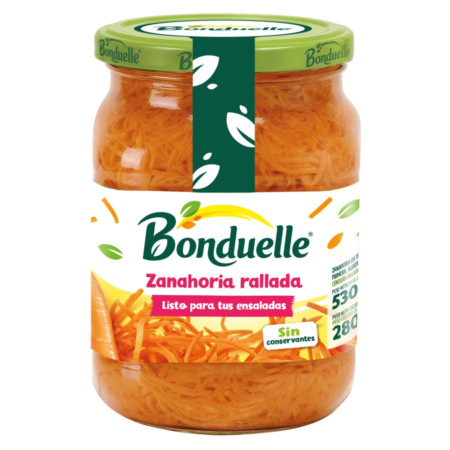 Imagen de Zanahoria rallada BONDUELLE frasco 280 g pne.