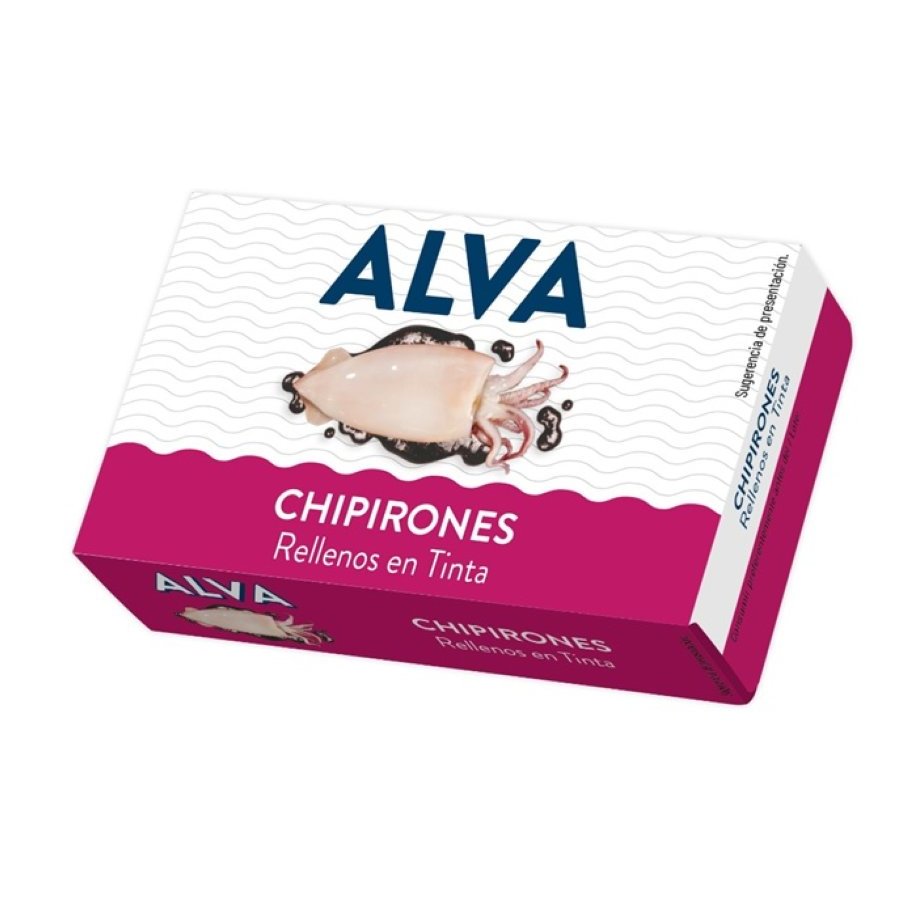 Chipirones ALVA rellenos en su tinta 111 g pn.