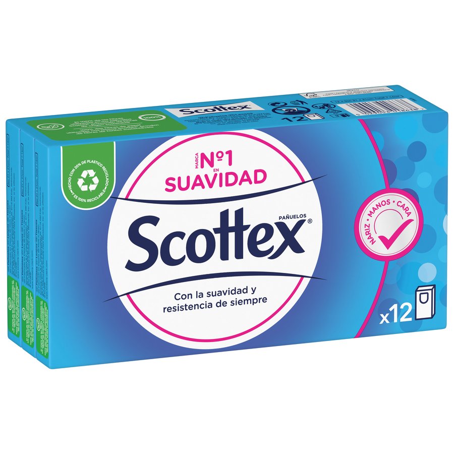 Pañuelos SCOTTEX pack 12 unidades