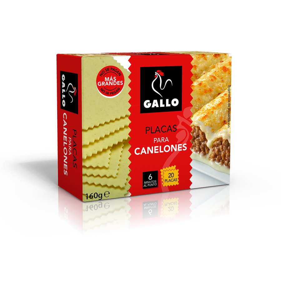Canelones GALLO caja 20 placas 160 g