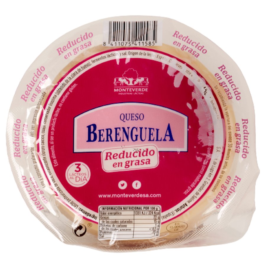 Queso BERENGUELA reducido en grasa pieza 450 g