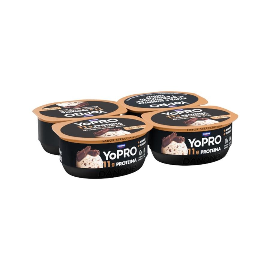 Leche fermentada DANONE Yopro stracciatella 4x120 g