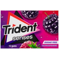 Chicle TRIDENT Senses frutos rojos lámina 12 unidades 23 g