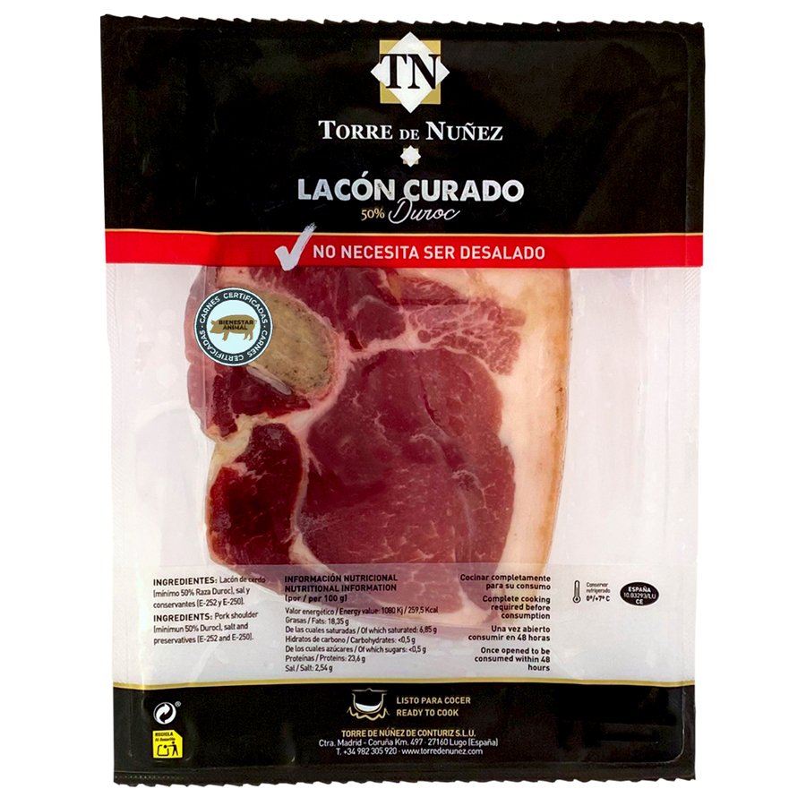 Lacón curado al punto de sal TORRE DE NUÑEZ porciones kilo