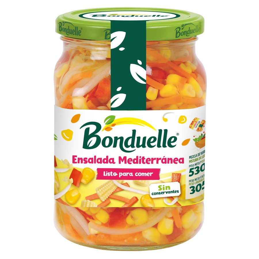 Mezcla de hortalizas BONDUELLE Ensalada Mediterránea frasco 310 g pne.
