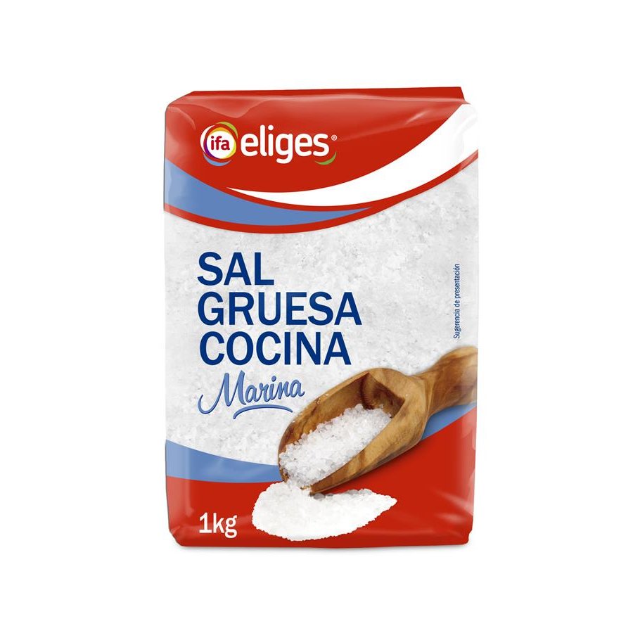 Sal marina IFA ELIGES gruesa cocina bolsa 1 kg