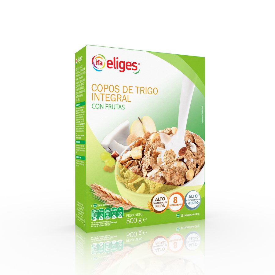 Cereales IFA ELIGES copos trigo integral con frutas 500 g