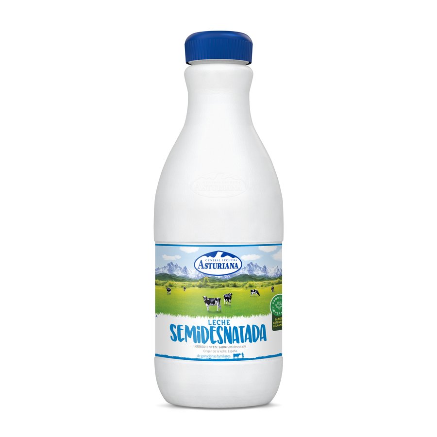 Leche semidesnatada C.L.ASTURIANA botella 1,5 l
