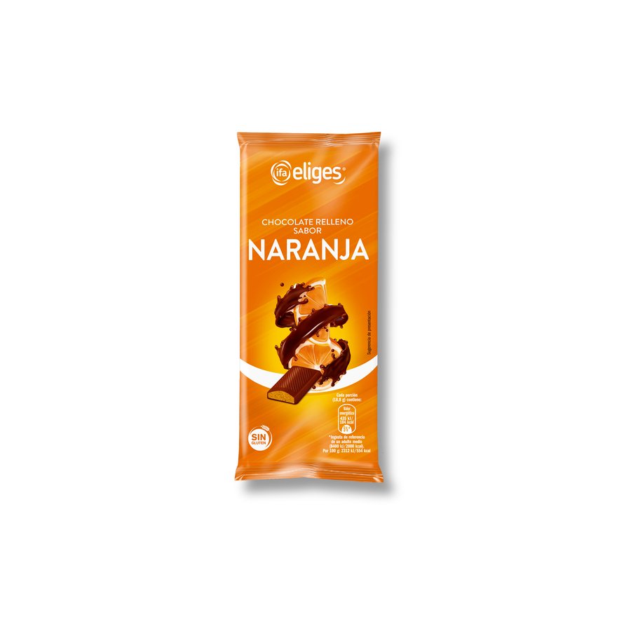 Chocolate relleno de naranja IFA ELIGES tableta 100 g