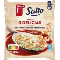 Arroz 3 delicias congelado Salto FINDUS bolsa 500 g
