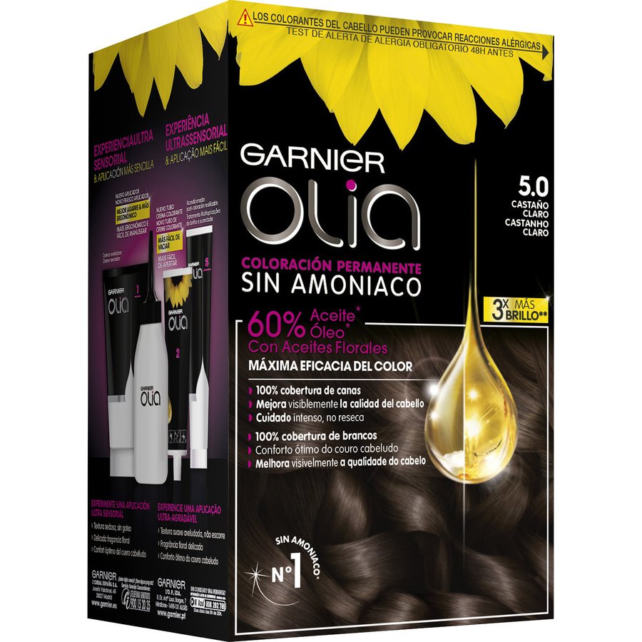 Tinte sin amoníaco OLIA Brown 5.0