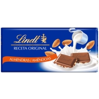 Chocolate con leche y almendras LINDT tableta 100 g