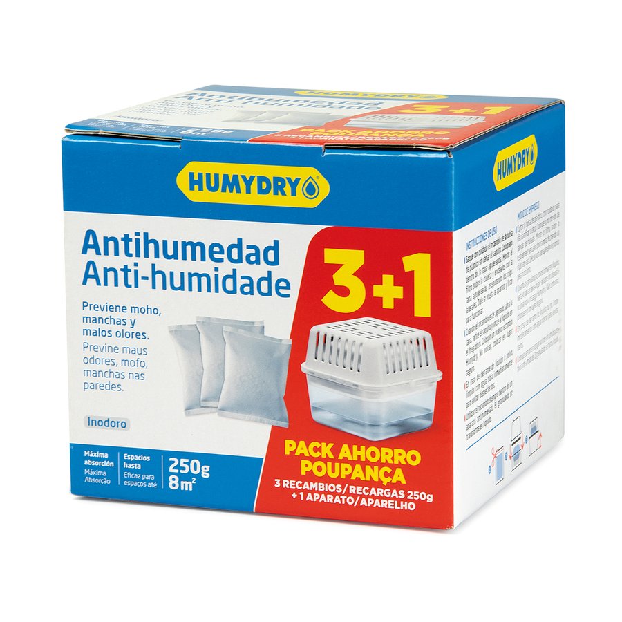 Antihumedad HUMYDRY aparato + 3 recambios