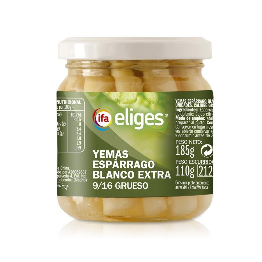 Yemas de espárragos blancos IFA ELIGES frasco 110 g pne.