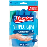 Guantes goma SPONTEX triple capa talla mediana