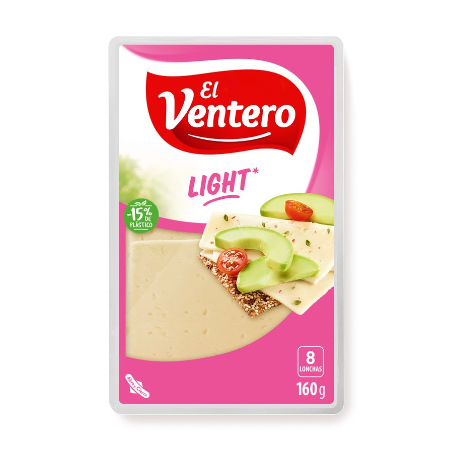 Queso tierno EL VENTERO light lonchas 160 g