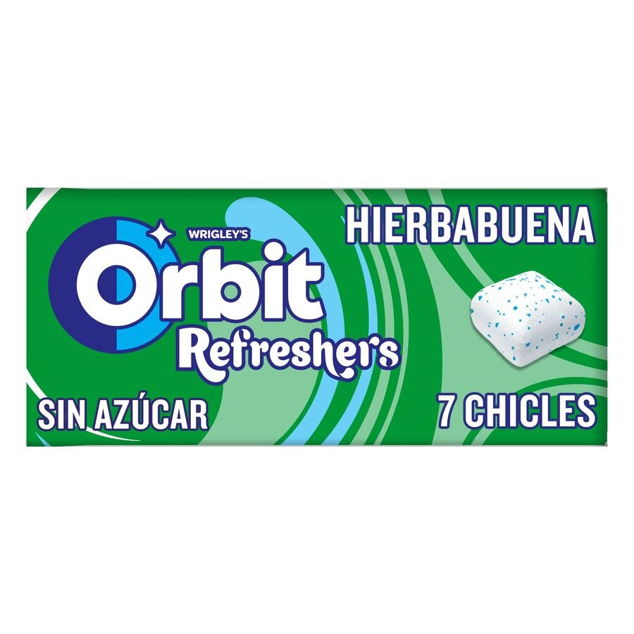 Chicle ORBIT Refreshers Hierbabuena gragea estuche 15,6 g
