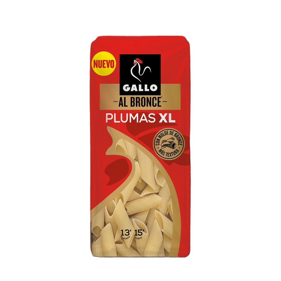 Macarrón plumas XL GALLo al bronce 450 g