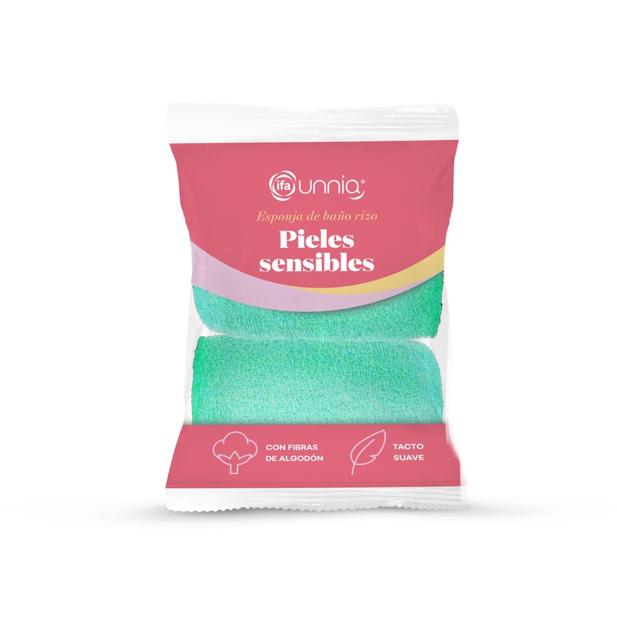 Esponja IFA UNNIA rizo pieles sensibles 2 unidades