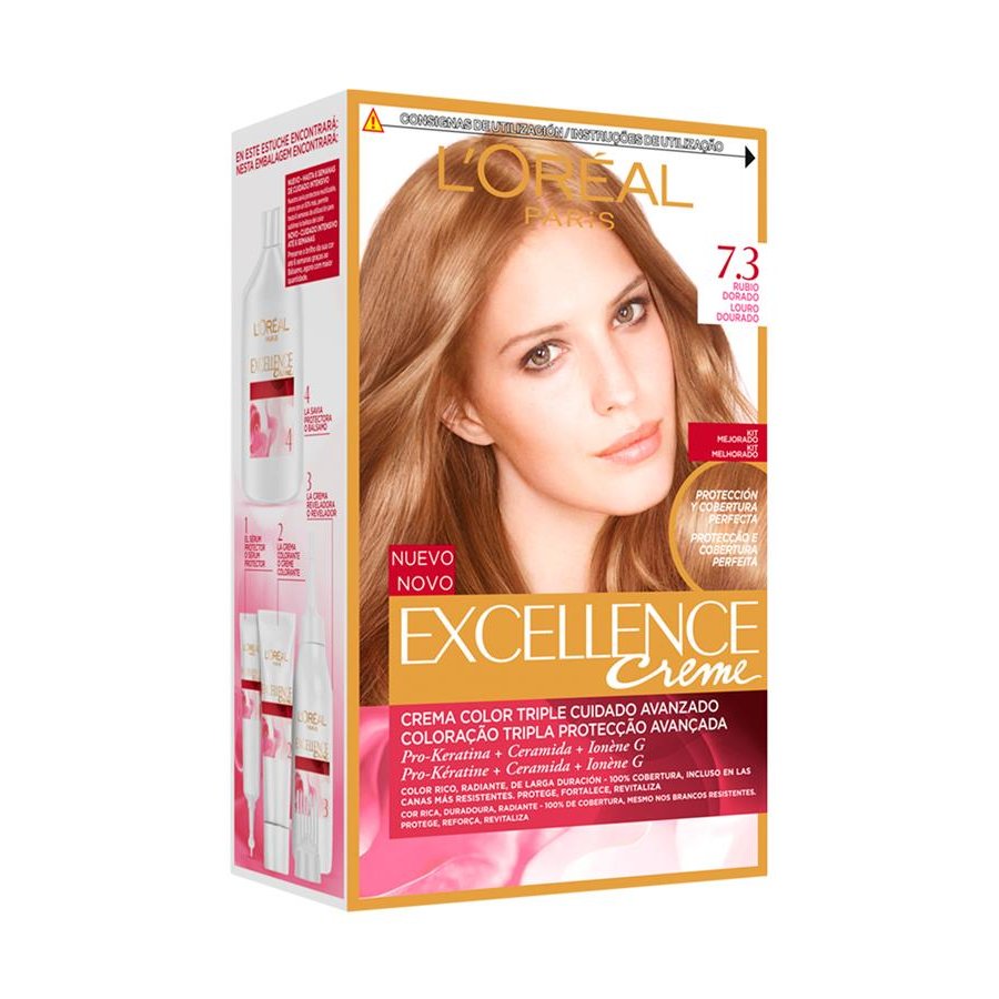 Crema color L'ORÉAL Excellence rubio dorado 7.3