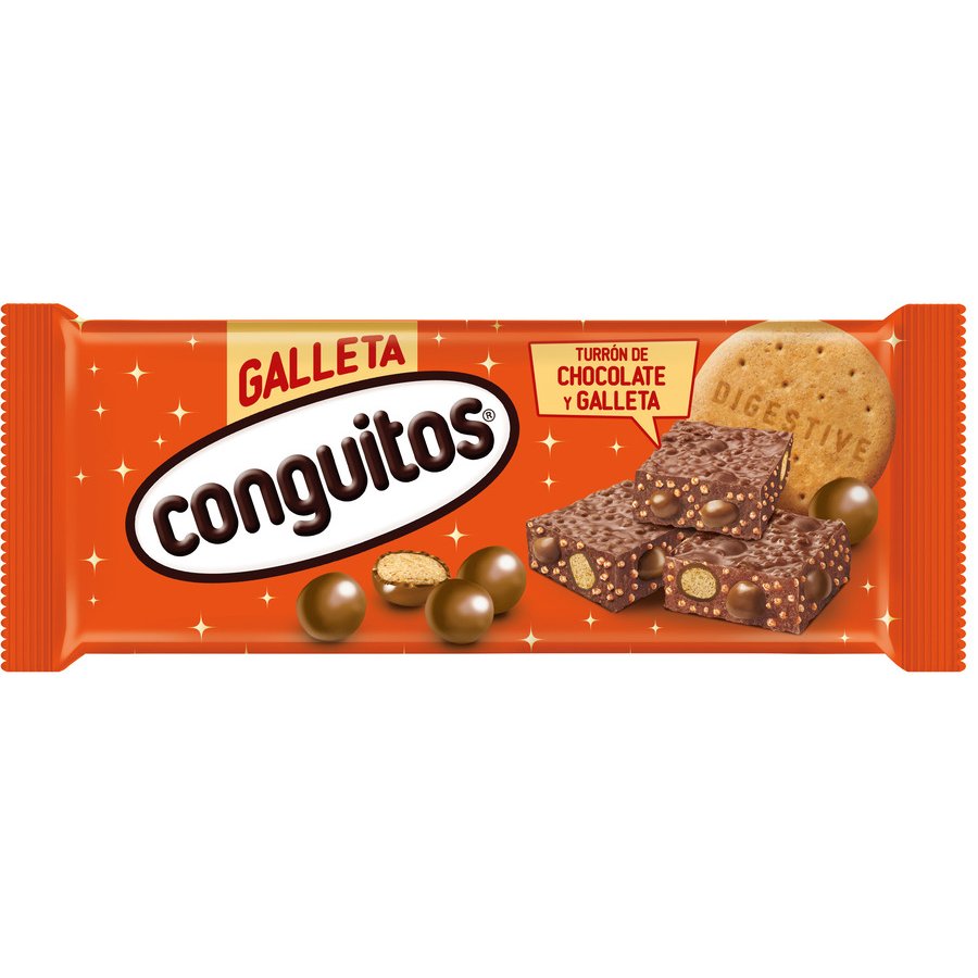 Turrón chocolate y galleta CONGUITOS 180 g