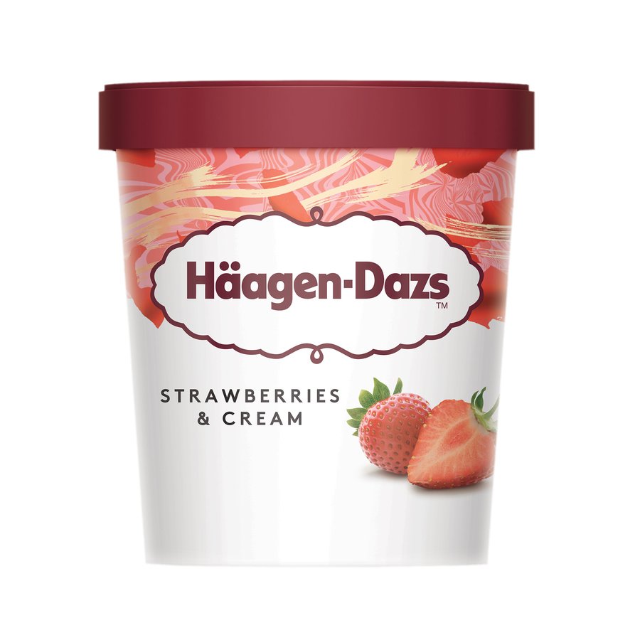 Helado HAAGEN DAZS strawberry 400 g