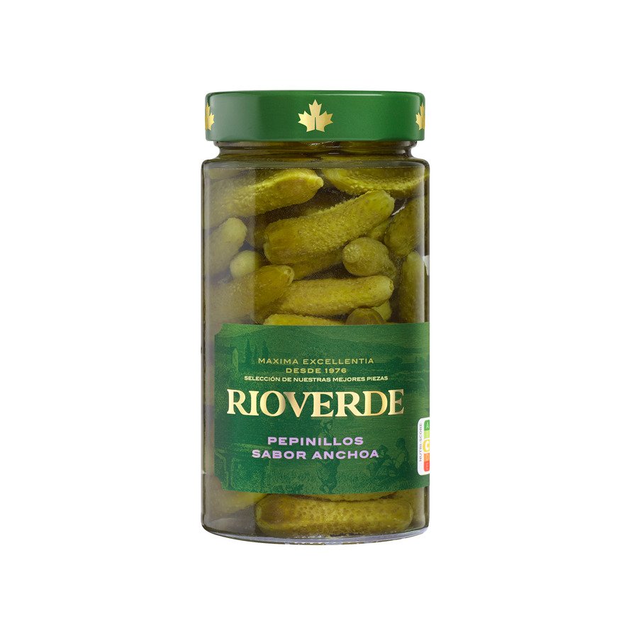 Pepinillos RIOVERDE sabor anchoa 180 grs. PNE