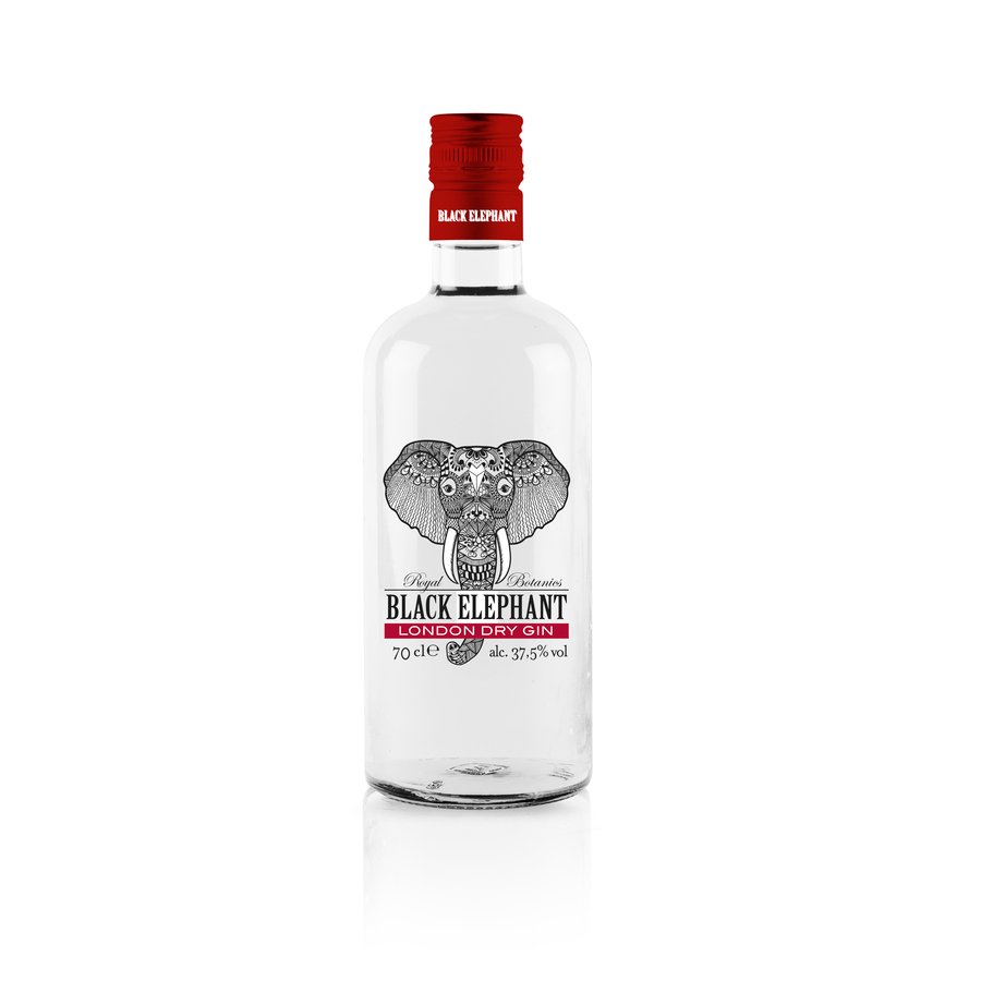 Ginebra BLACK ELEPHANT london dry gin  botella 70 cl