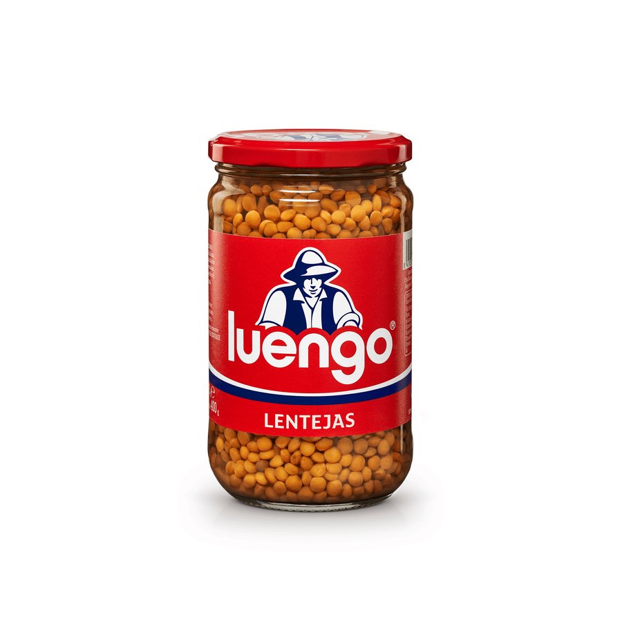 Lentejas cocidas LUENGO frasco 400 g pne.