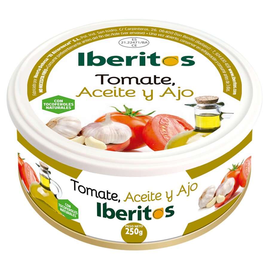 Tomate aceite/ajo IBERITOS 250 g