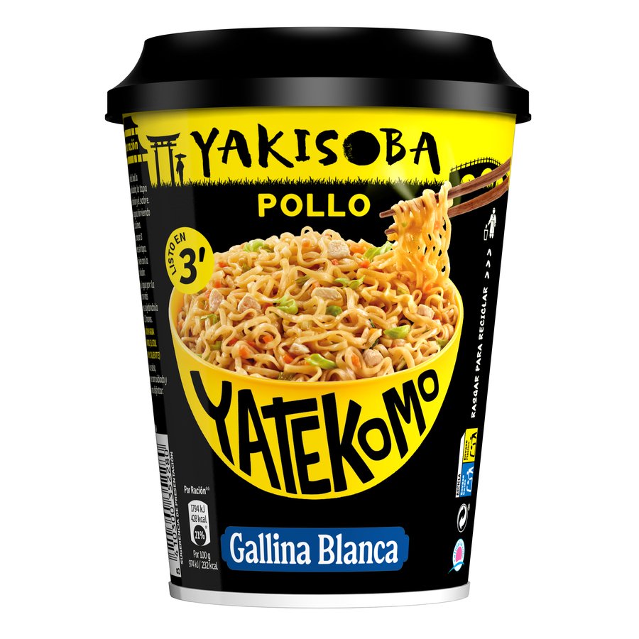 Yakisoba YATEKOMO pollo vaso 93 g
