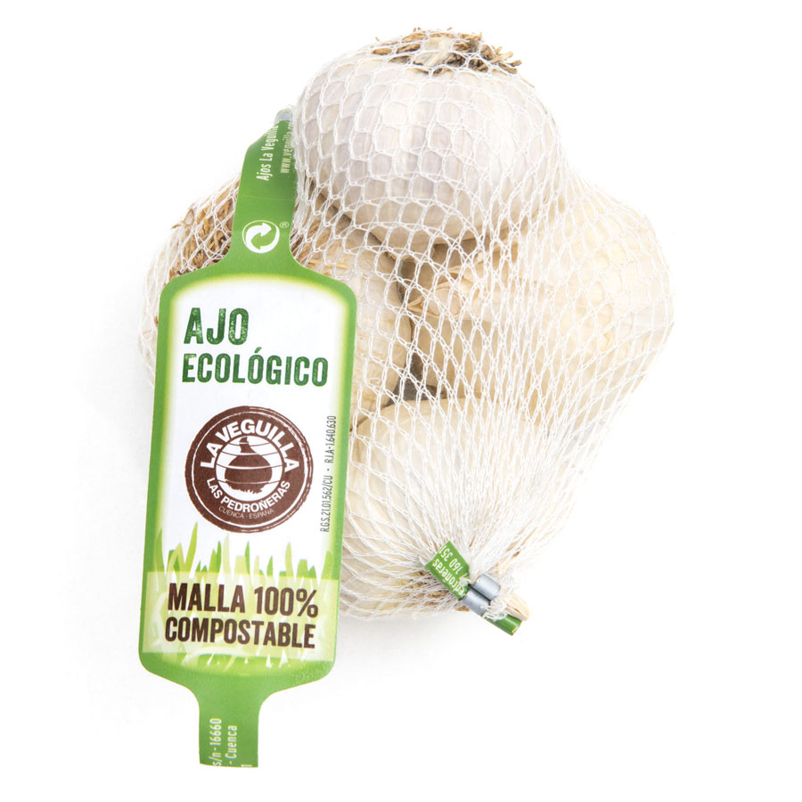 Ajo ecológico calibre 50/62 malla 4 unidades