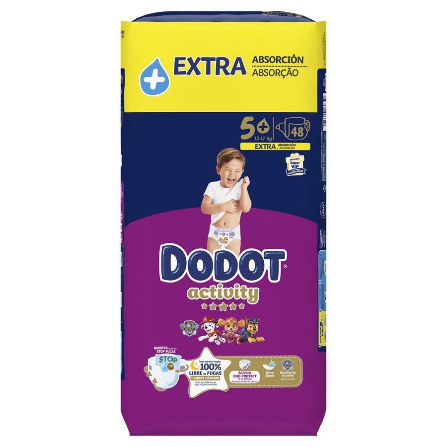 Pañal DODOT Activity extra T5+ 48 unidades