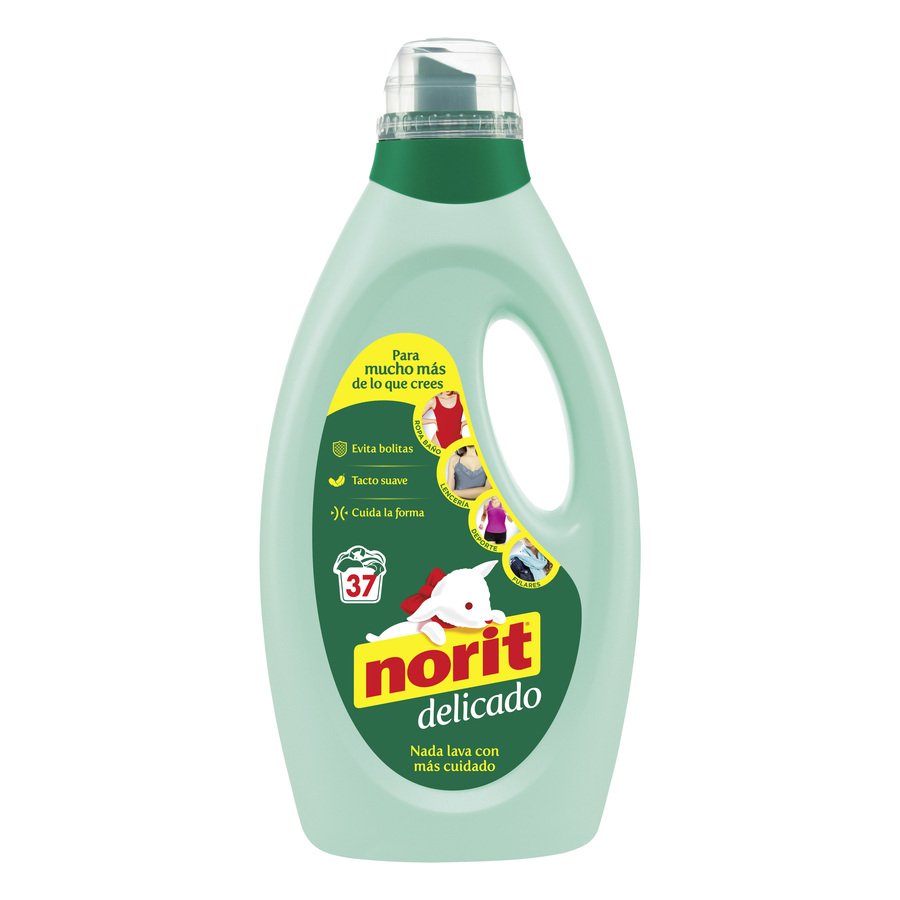 Detergente líquido NORIT prendas delicadas 1125 ml 37 lavados