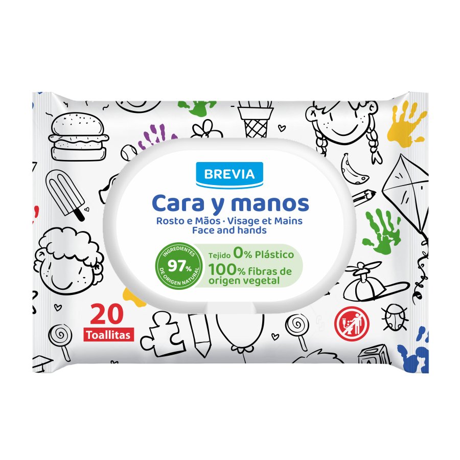 Toallitas cara y manos BREVIA 20 unidades
