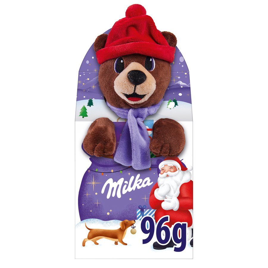 Chocolatinas MILKA Navidad con peluche 96 g