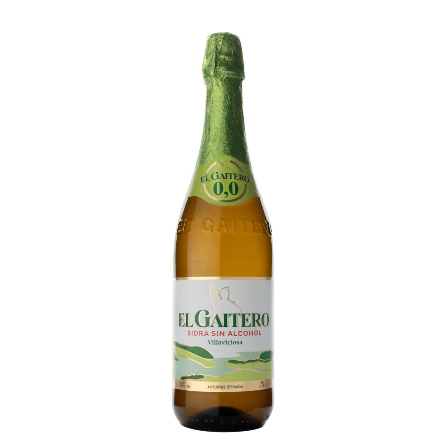 Sidra EL GAITERO sin alcohol botella 75 cl