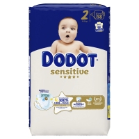 Cueiro DODOT sensitive T2 4-8 kg 58 unidades