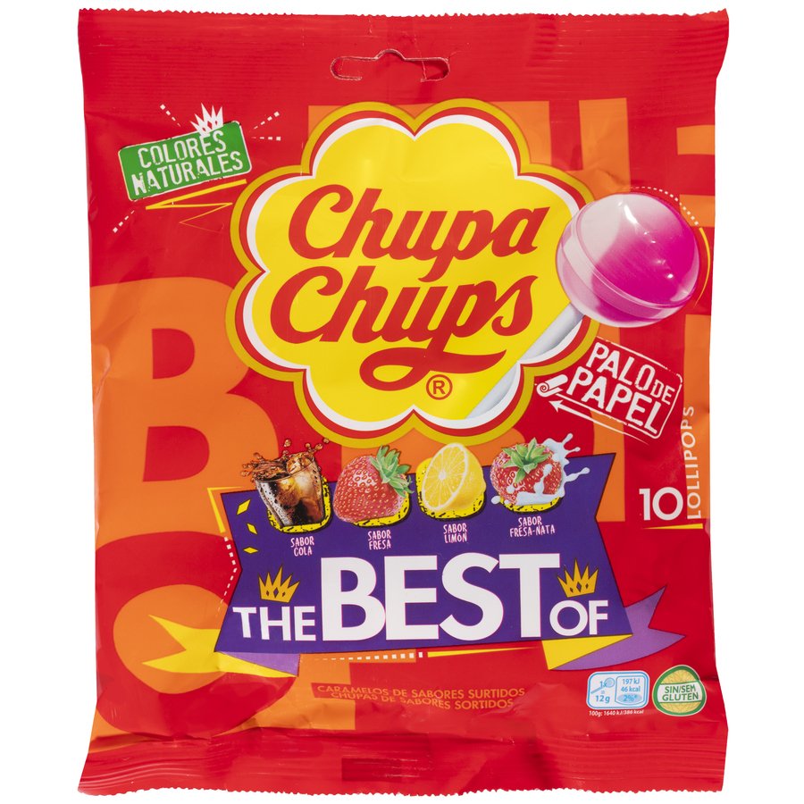 Caramelo palo CHUPA CHUPS The Best Of bolsa 10 unidades 120 g